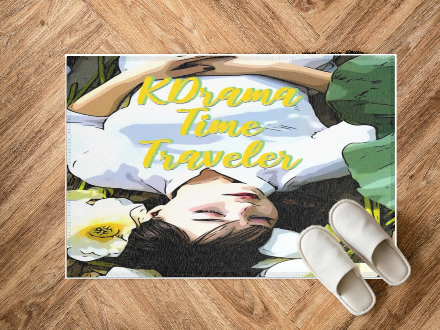 KDrama Themed Area Rug - "KDrama Time Traveler Area Rug"