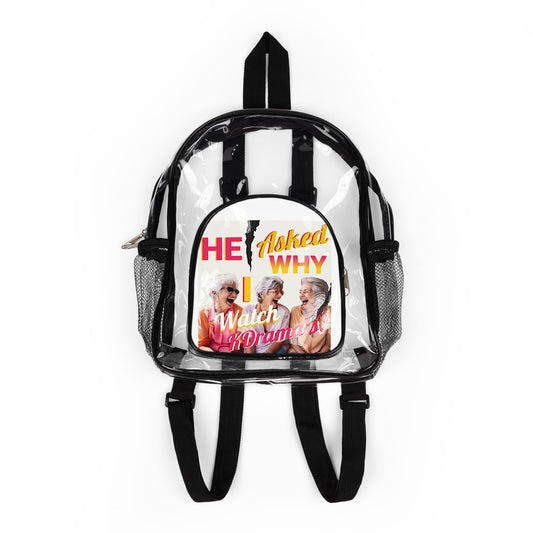 KDrama Funny Backpack, Clear Stadium Backpack with Multicolor Design, Kdrama Backpack