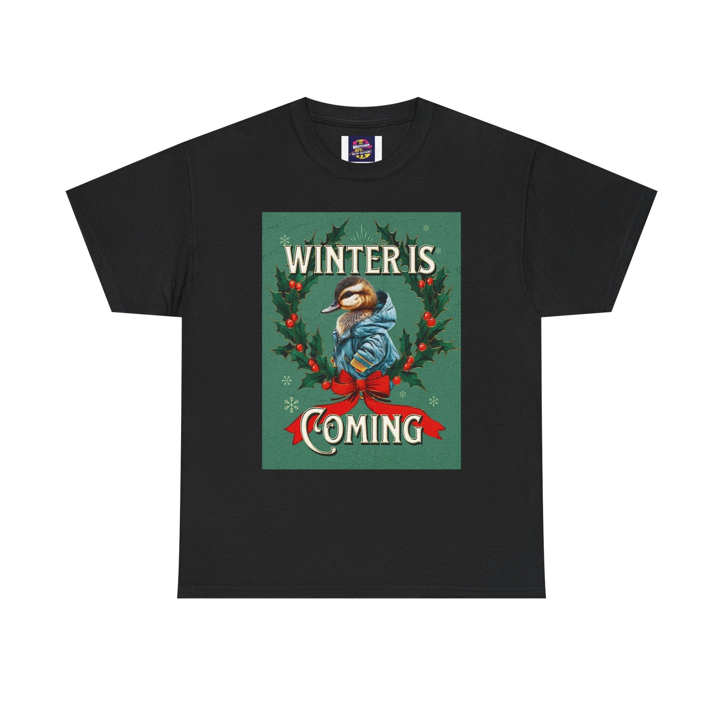 Winter is Coming Baby Duck Unisex Heavy Cotton Tee, Pandas, Conservation T-Shirt
