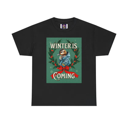 Winter is Coming Baby Duck Unisex Heavy Cotton Tee, Pandas, Conservation T-Shirt