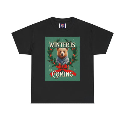 Winter is Coming Grizzly Bear One Unisex Heavy Cotton Tee, Pandas, Conservation T-shirt