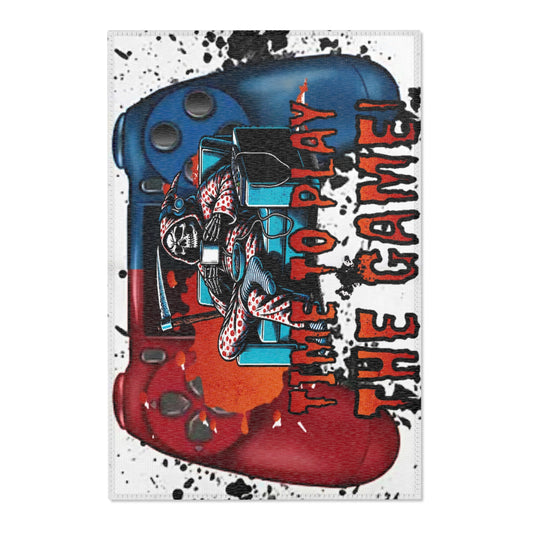 Gamer Themed Area Rug - "Time to Play the Game Area Rug"