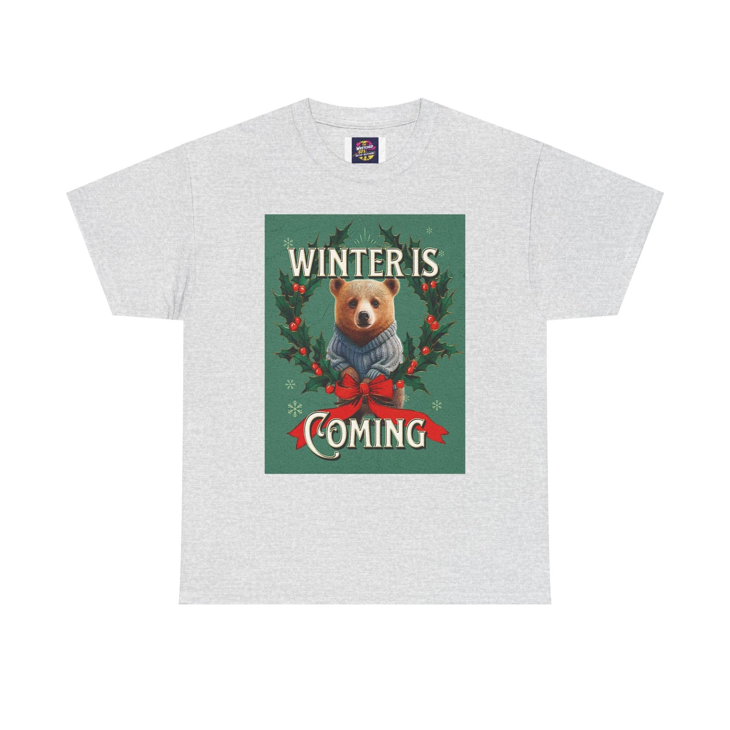 Winter is Coming Grizzly Bear One Unisex Heavy Cotton Tee, Pandas, Conservation T-shirt