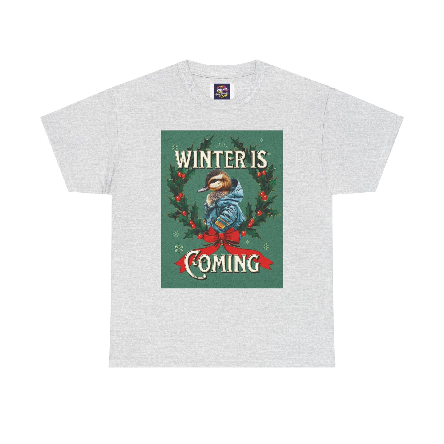 Winter is Coming Baby Duck Unisex Heavy Cotton Tee, Pandas, Conservation T-Shirt