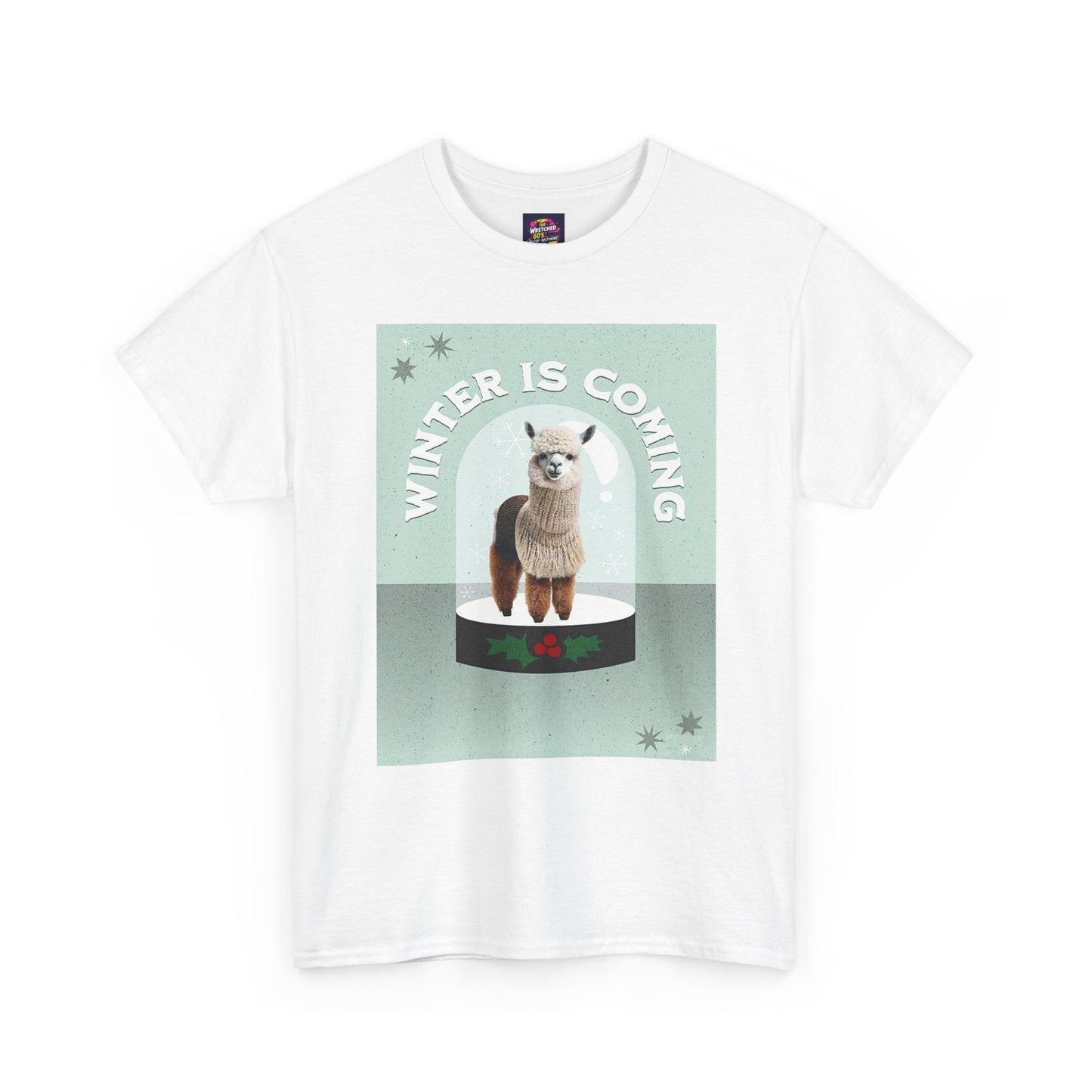 Winter is Coming Llama Unisex Heavy Cotton Tee, Conservation T-Shirt