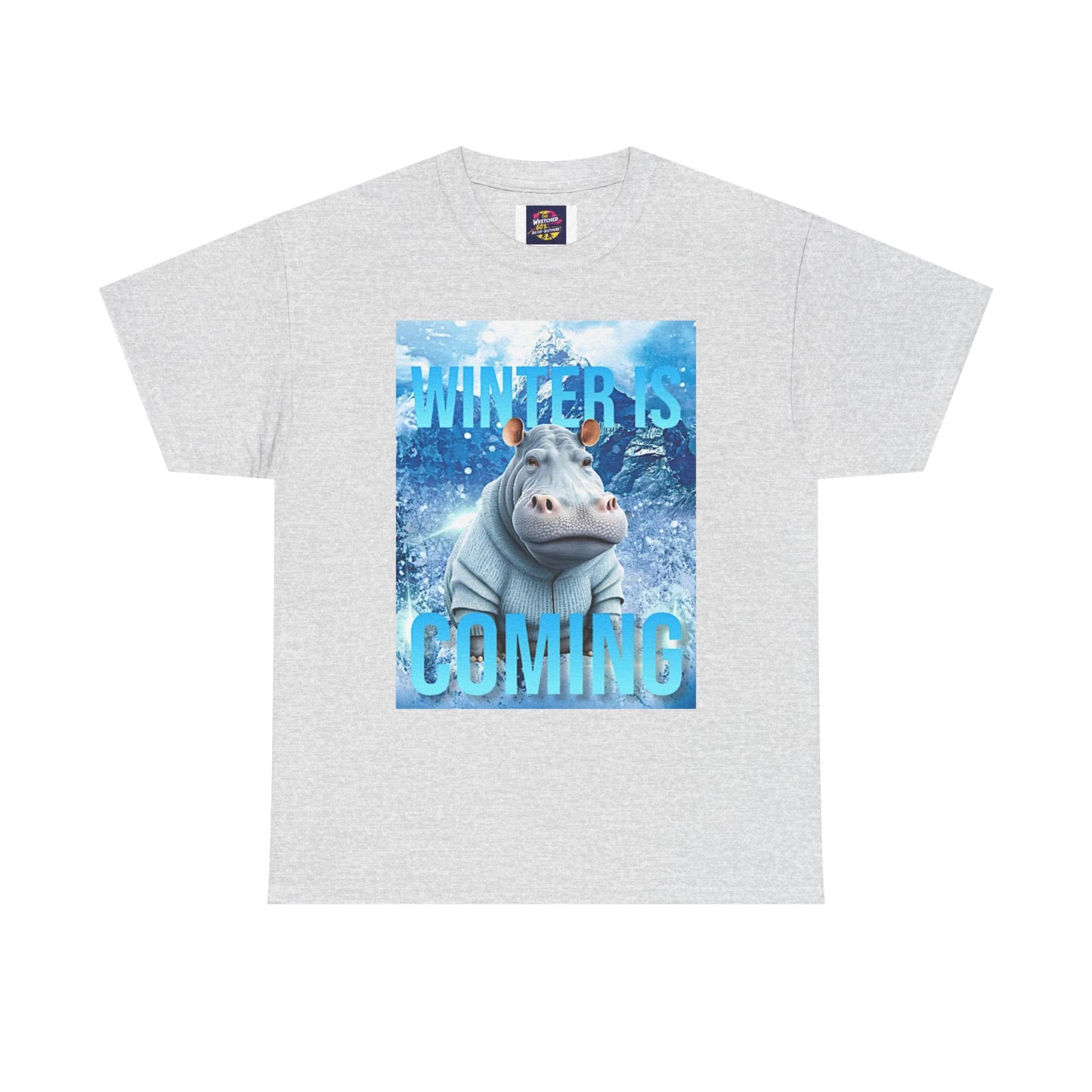 Winter is Coming Baby Hippo Unisex Heavy Cotton Tee, Pandas, Conservation T-Shirt