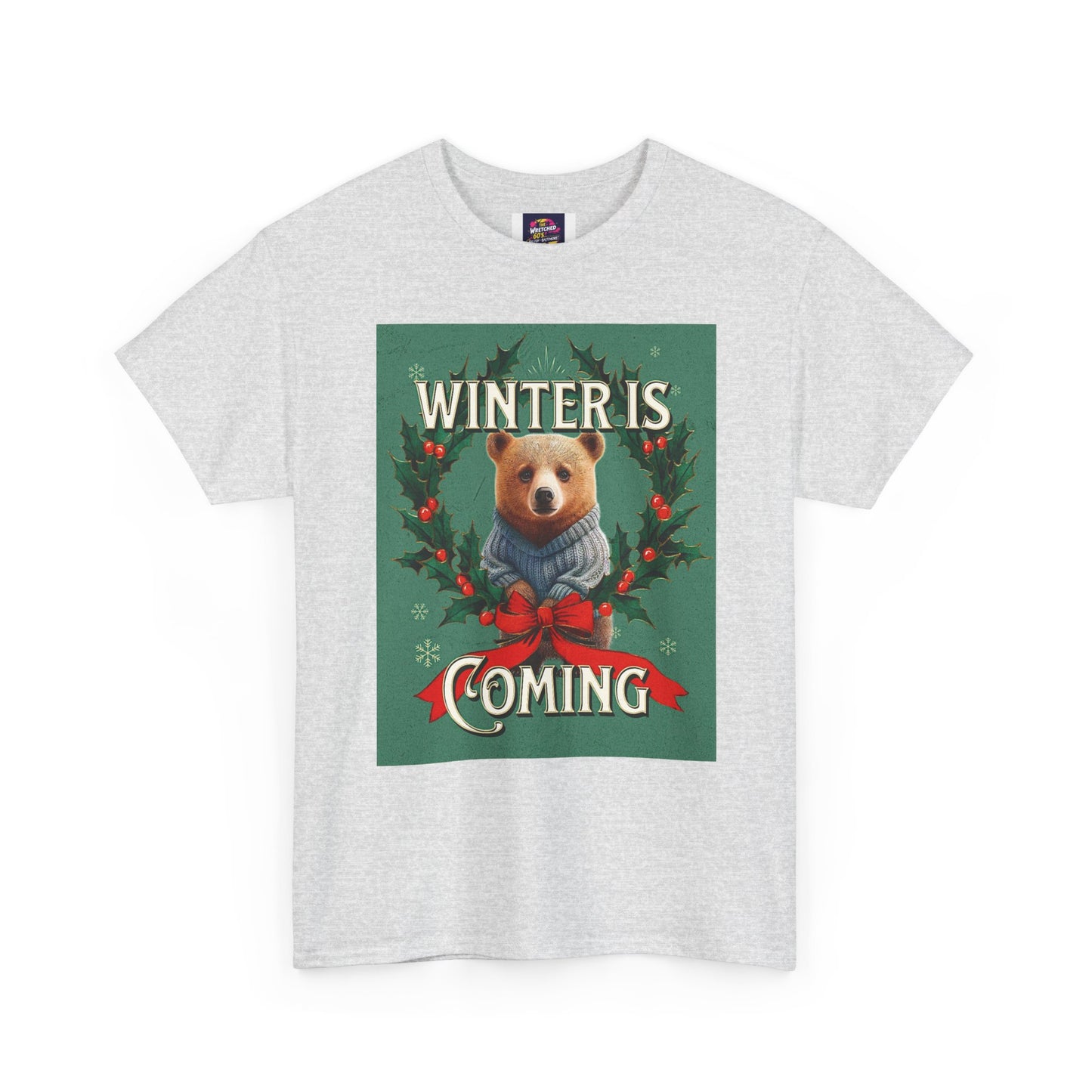 Winter is Coming Grizzly Bear One Unisex Heavy Cotton Tee, Pandas, Conservation T-shirt