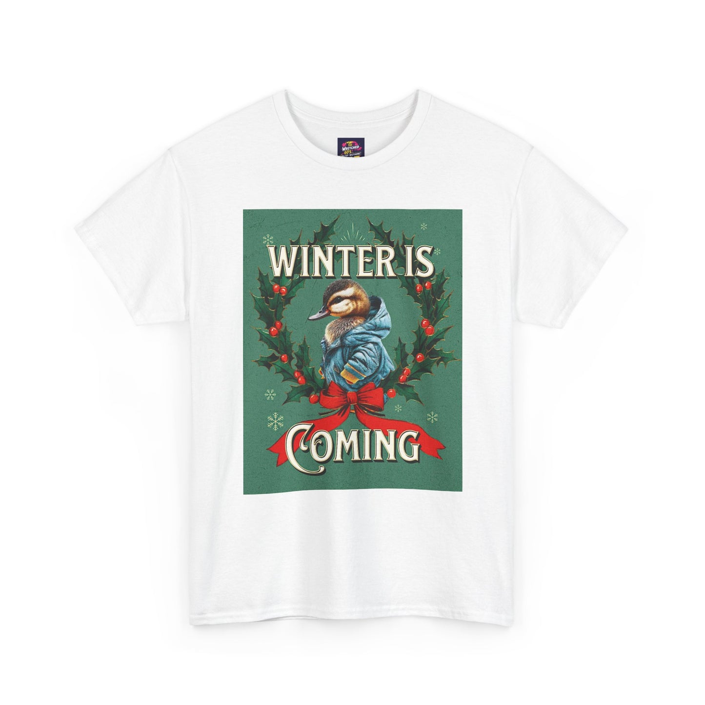 Winter is Coming Baby Duck Unisex Heavy Cotton Tee, Pandas, Conservation T-Shirt