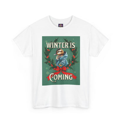 Winter is Coming Baby Duck Unisex Heavy Cotton Tee, Pandas, Conservation T-Shirt