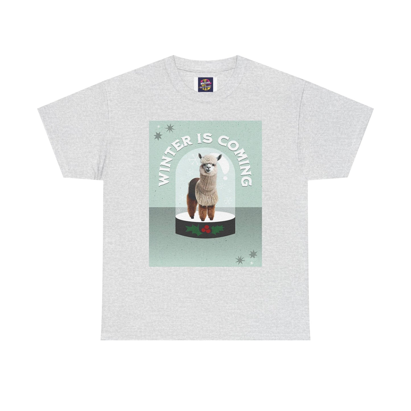 Winter is Coming Llama Unisex Heavy Cotton Tee, Conservation T-Shirt