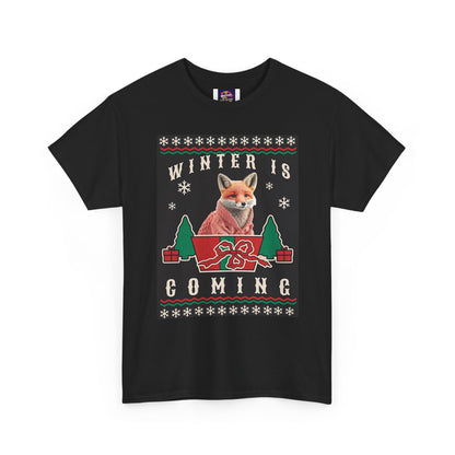 Winter is Coming Baby Fox Unisex Heavy Cotton Tee, Pandas, Conservation T-Shirt