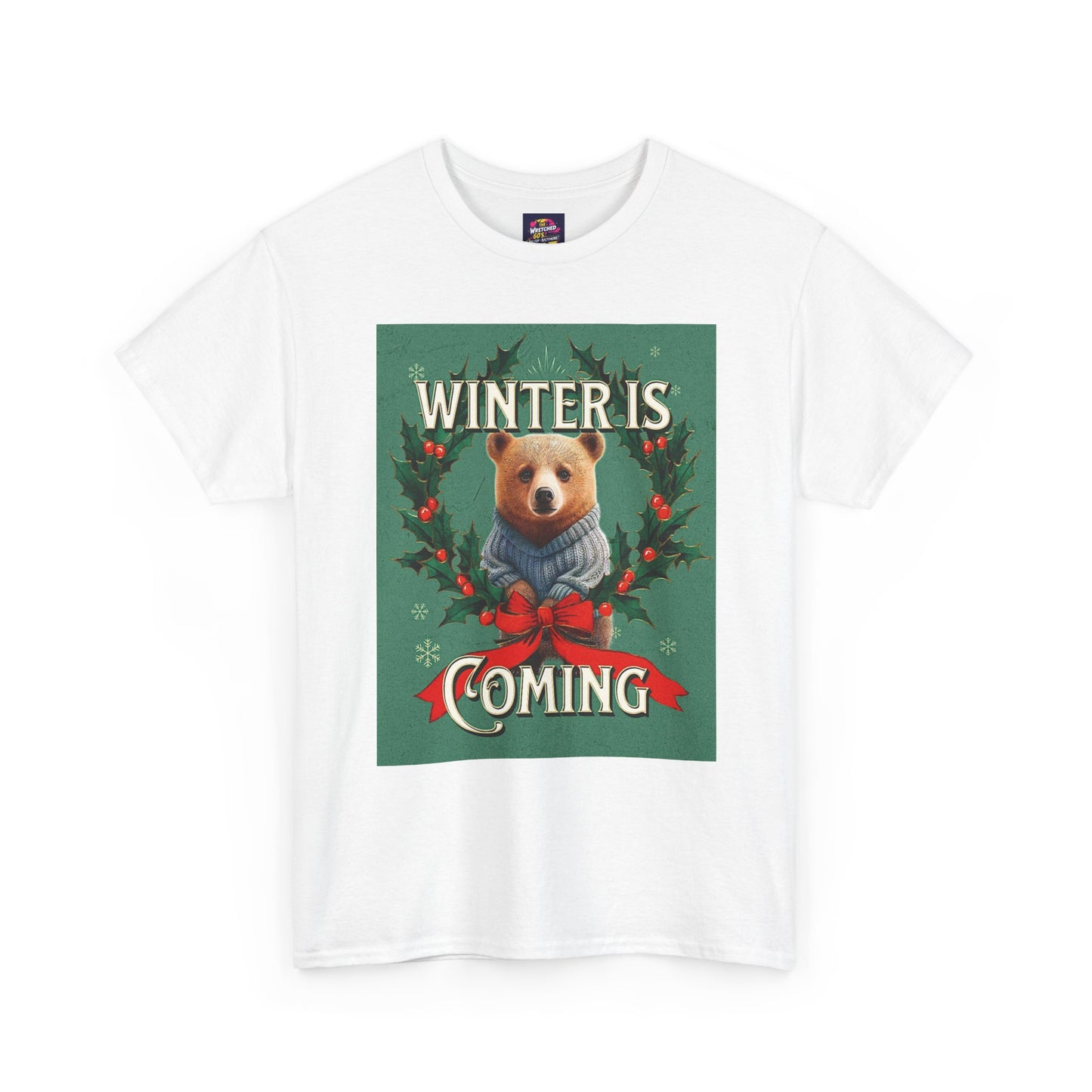 Winter is Coming Grizzly Bear One Unisex Heavy Cotton Tee, Pandas, Conservation T-shirt
