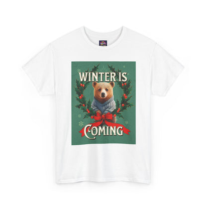 Winter is Coming Grizzly Bear One Unisex Heavy Cotton Tee, Pandas, Conservation T-shirt