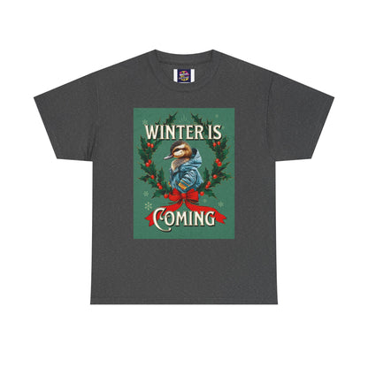 Winter is Coming Baby Duck Unisex Heavy Cotton Tee, Pandas, Conservation T-Shirt
