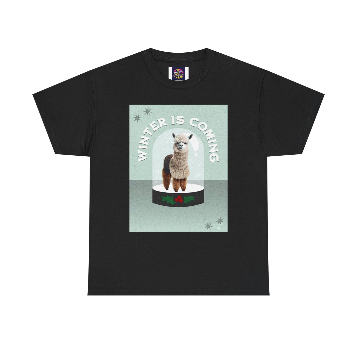 Winter is Coming Llama Unisex Heavy Cotton Tee, Conservation T-Shirt