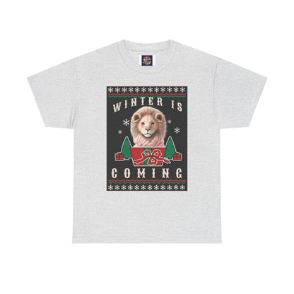 Winter is Coming Baby Lion Cub Unisex Heavy Cotton Tee, Pandas, Conservation T-Shirt