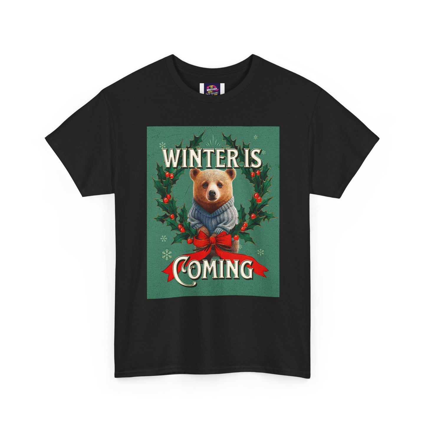 Winter is Coming Grizzly Bear One Unisex Heavy Cotton Tee, Pandas, Conservation T-shirt