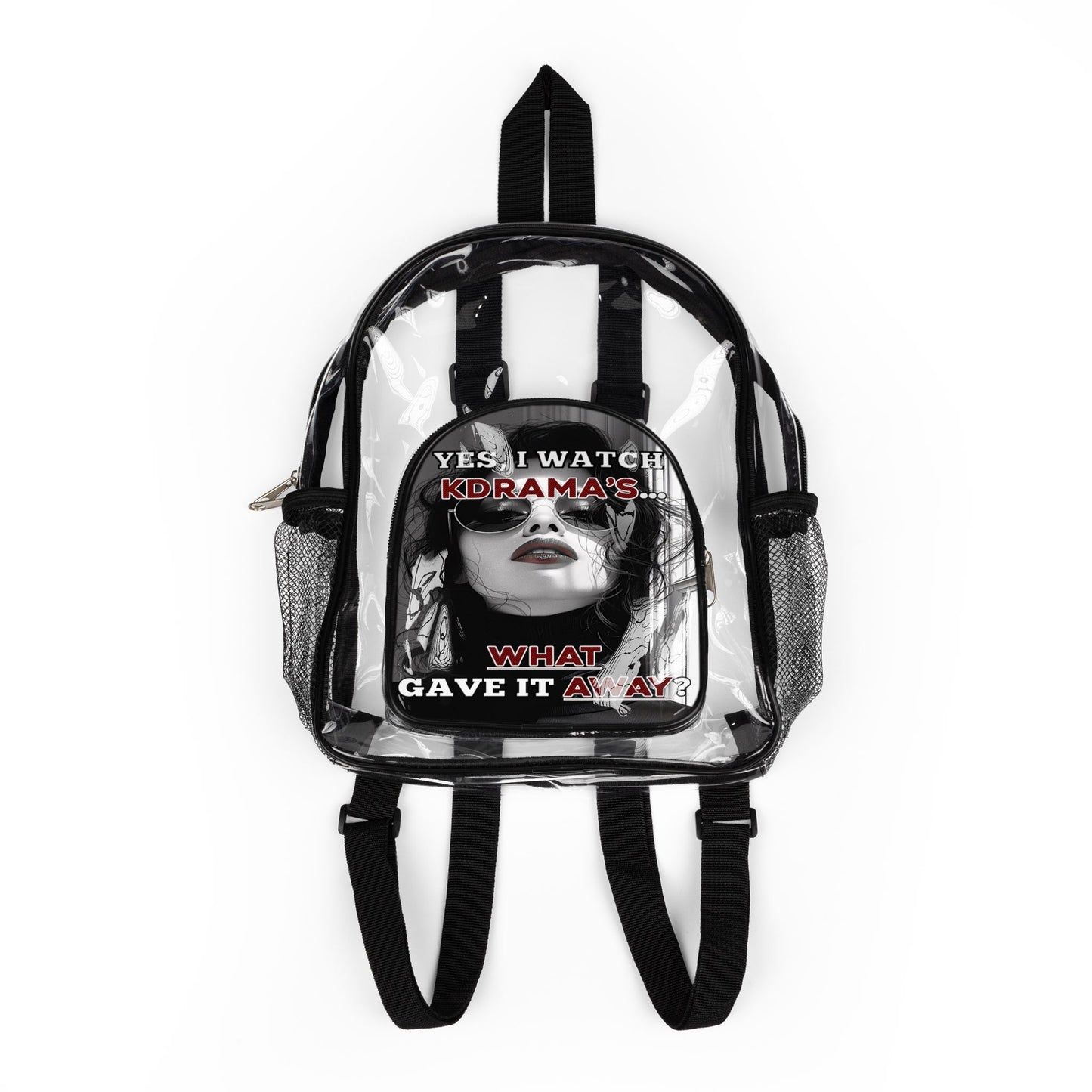 Yes, I watch KDrama's Backpack, Clear Stadium Backpack with Blue Design, KDrama Backpack