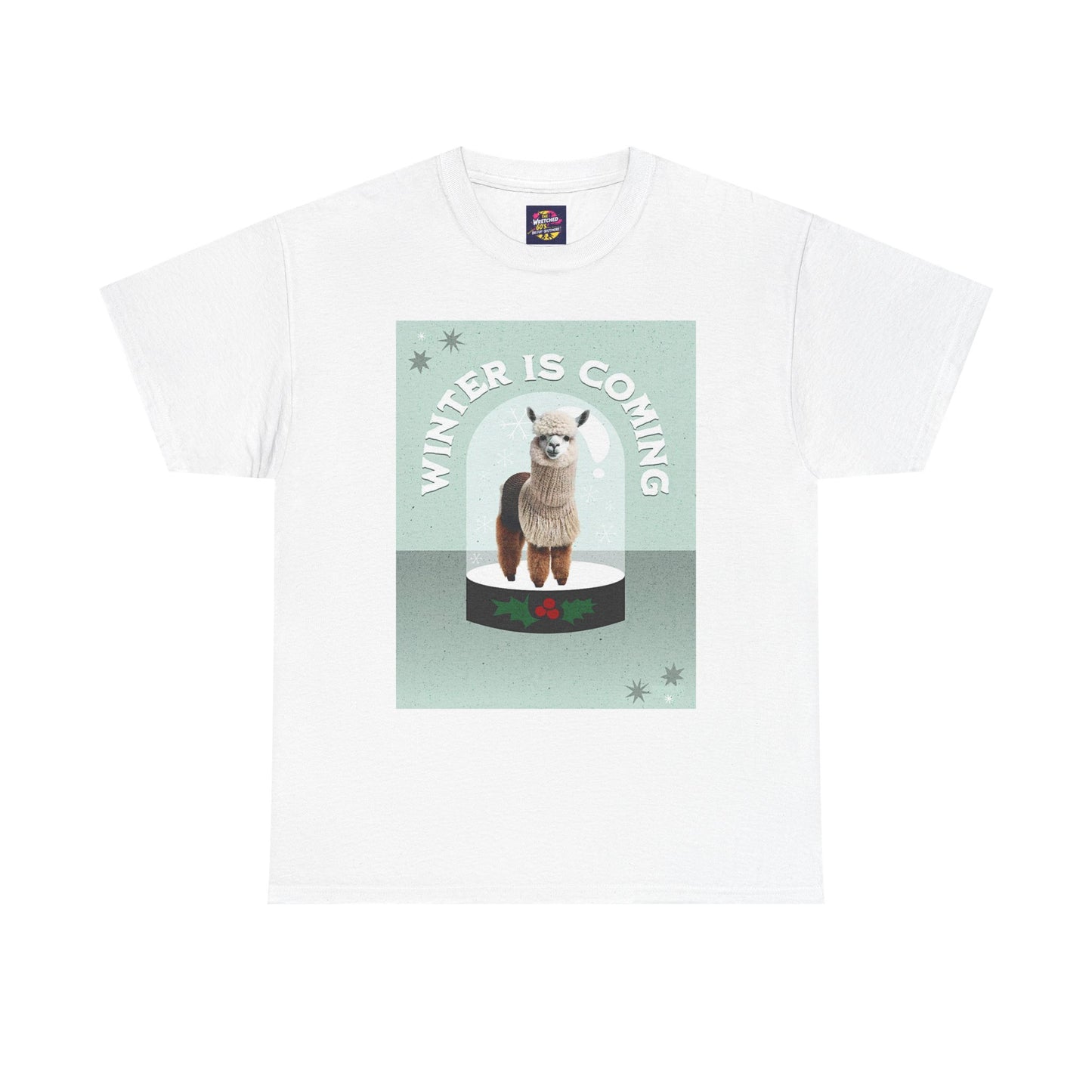 Winter is Coming Llama Unisex Heavy Cotton Tee, Conservation T-Shirt