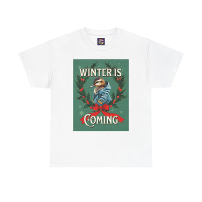 Winter is Coming Baby Duck Unisex Heavy Cotton Tee, Pandas, Conservation T-Shirt