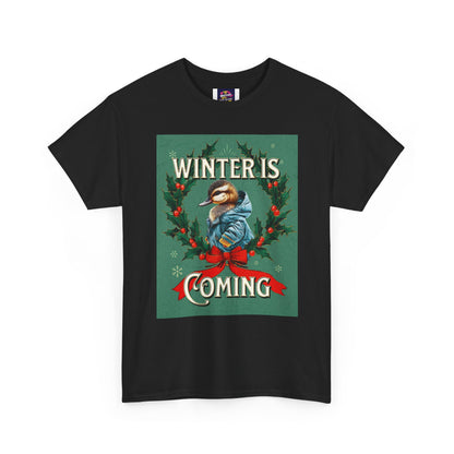 Winter is Coming Baby Duck Unisex Heavy Cotton Tee, Pandas, Conservation T-Shirt