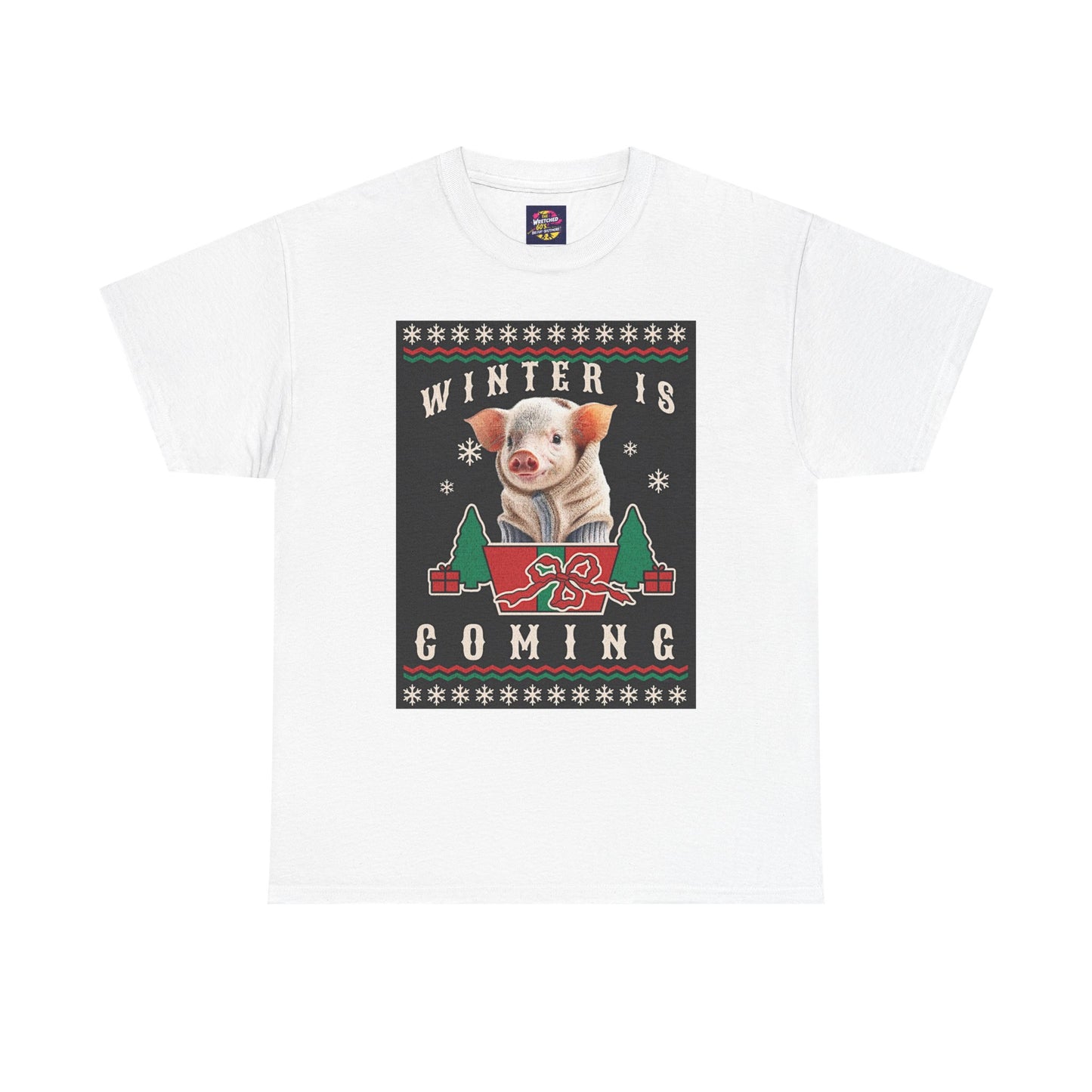 Winter is Coming Baby Piglet Unisex Heavy Cotton Tee, Pandas, Conservation T-Shirt