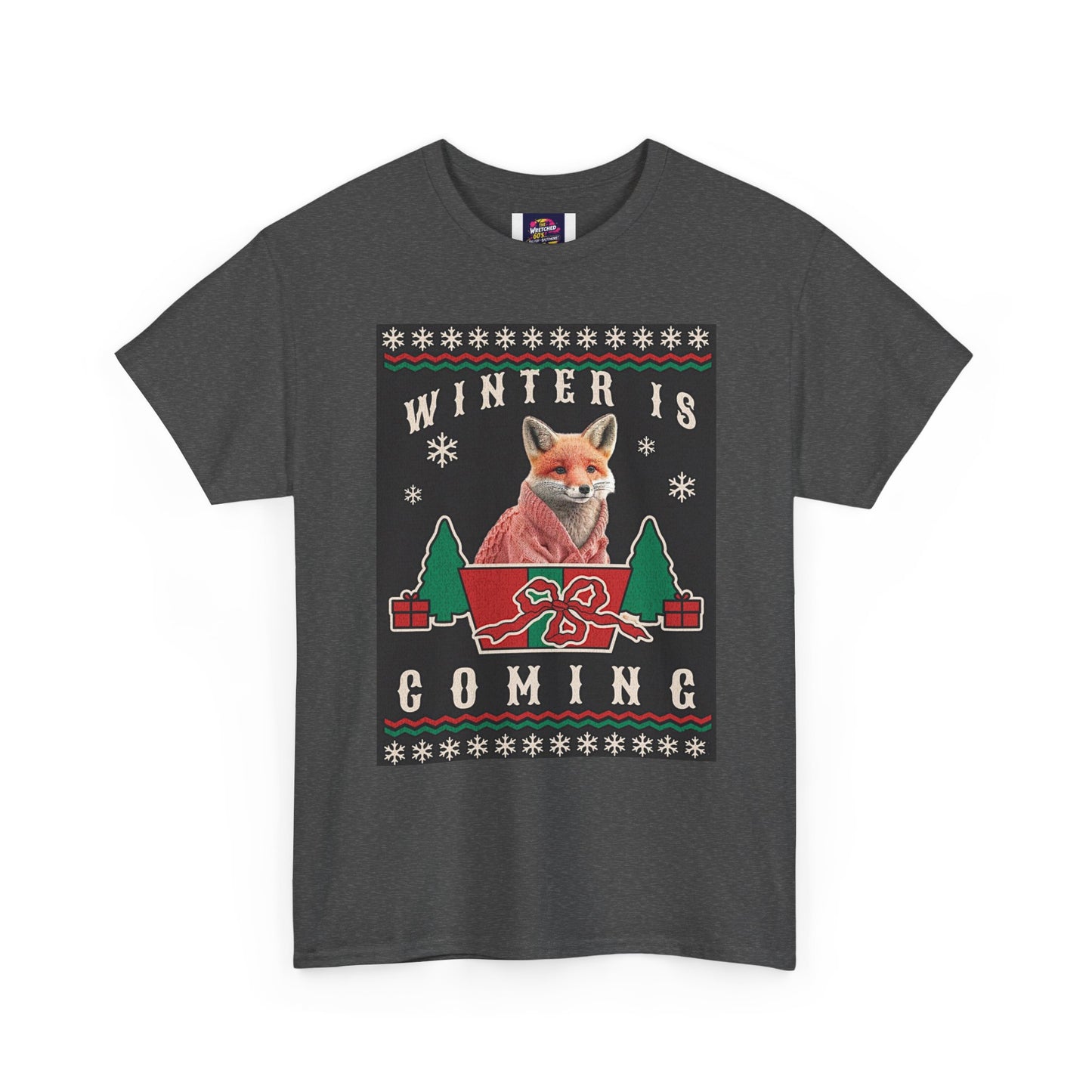 Winter is Coming Baby Fox Unisex Heavy Cotton Tee, Pandas, Conservation T-Shirt