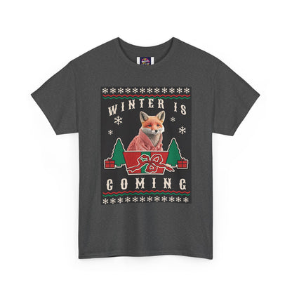 Winter is Coming Baby Fox Unisex Heavy Cotton Tee, Pandas, Conservation T-Shirt
