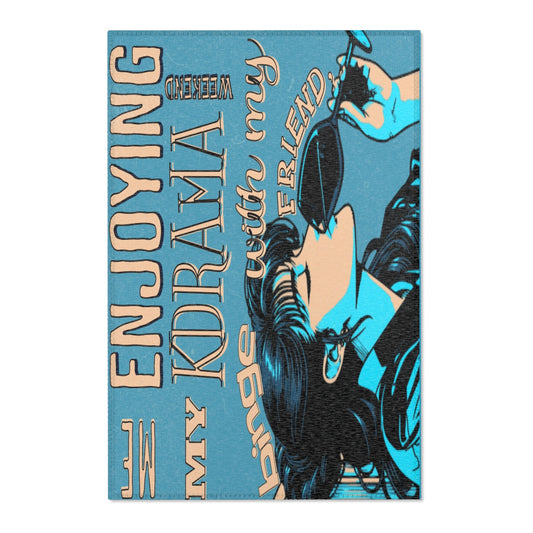 KDrama Themed Area Rug - "KDrama Binge Weekend with Friends Area Rug"