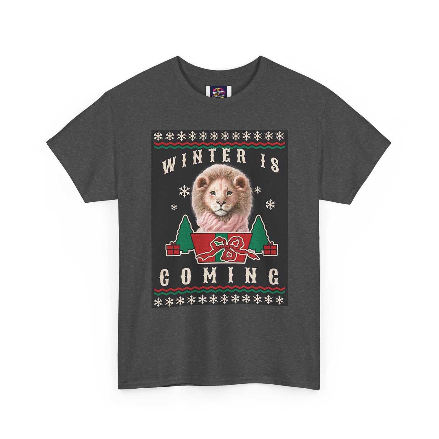 Winter is Coming Baby Lion Cub Unisex Heavy Cotton Tee, Pandas, Conservation T-Shirt