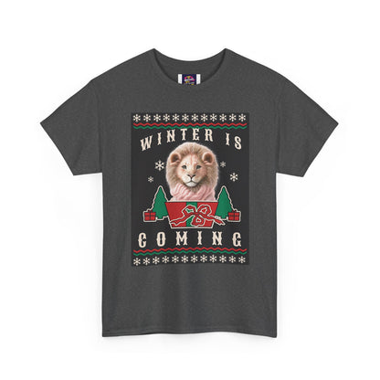 Winter is Coming Baby Lion Cub Unisex Heavy Cotton Tee, Pandas, Conservation T-Shirt