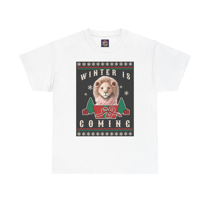 Winter is Coming Baby Lion Cub Unisex Heavy Cotton Tee, Pandas, Conservation T-Shirt