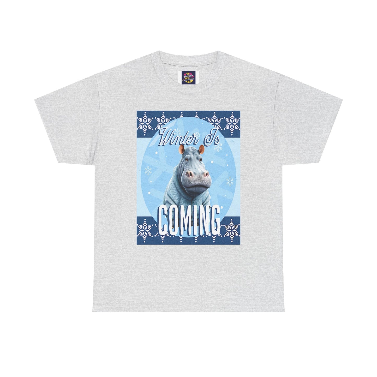 Winter is Coming Hippo Unisex Heavy Cotton Tee, Pandas, Conservation T-Shirt