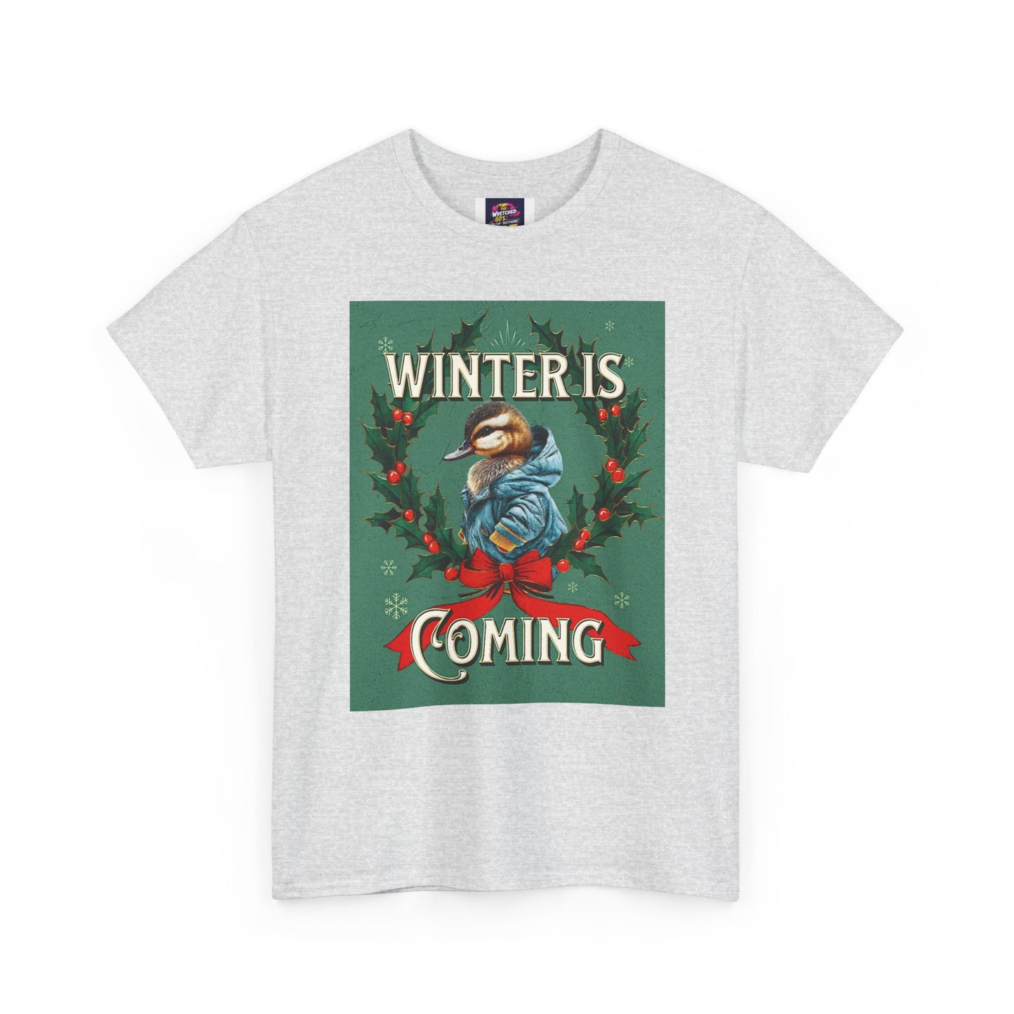 Winter is Coming Baby Duck Unisex Heavy Cotton Tee, Pandas, Conservation T-Shirt