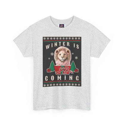 Winter is Coming Baby Lion Cub Unisex Heavy Cotton Tee, Pandas, Conservation T-Shirt