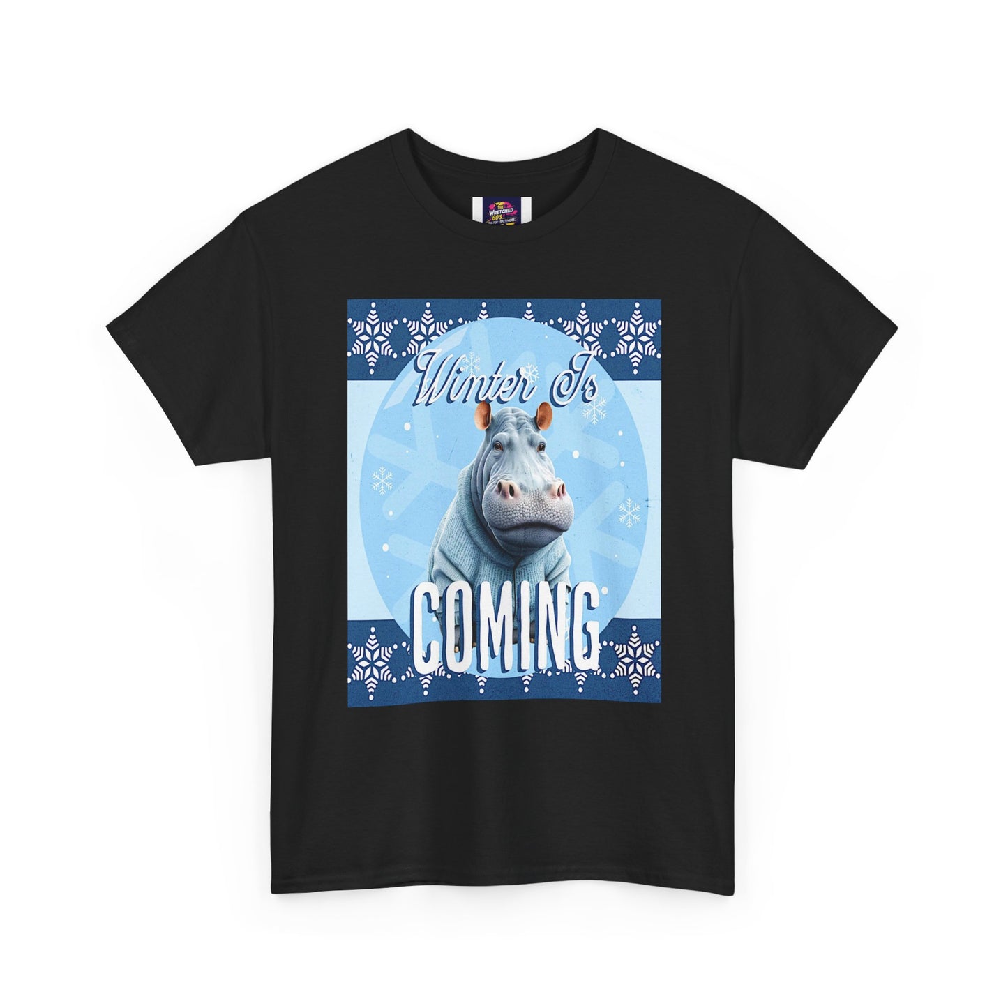 Winter is Coming Hippo Unisex Heavy Cotton Tee, Pandas, Conservation T-Shirt