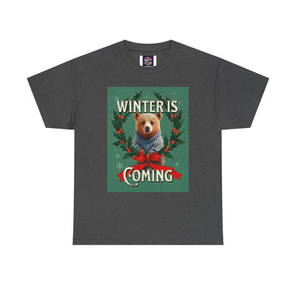 Winter is Coming Grizzly Bear One Unisex Heavy Cotton Tee, Pandas, Conservation T-shirt