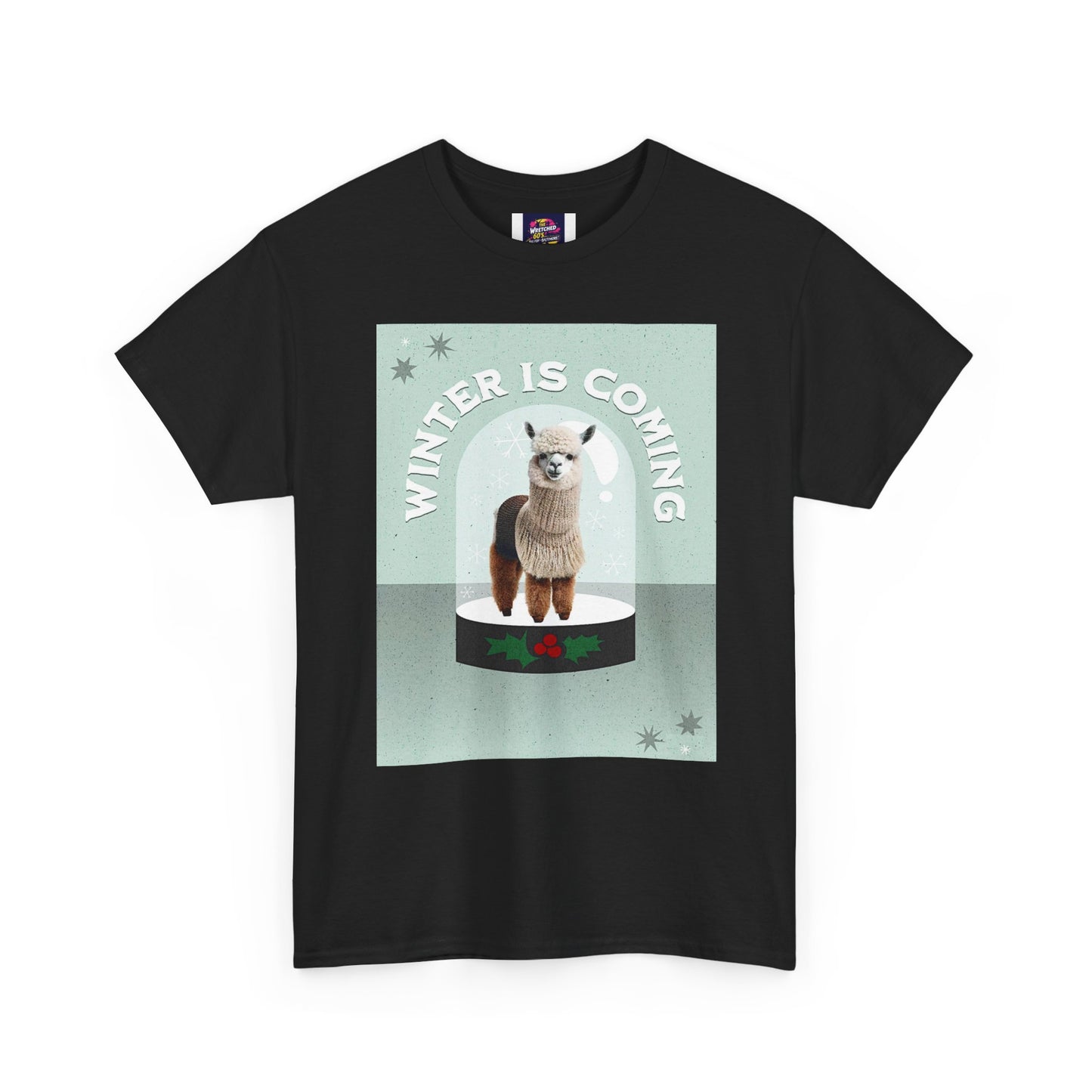 Winter is Coming Llama Unisex Heavy Cotton Tee, Conservation T-Shirt