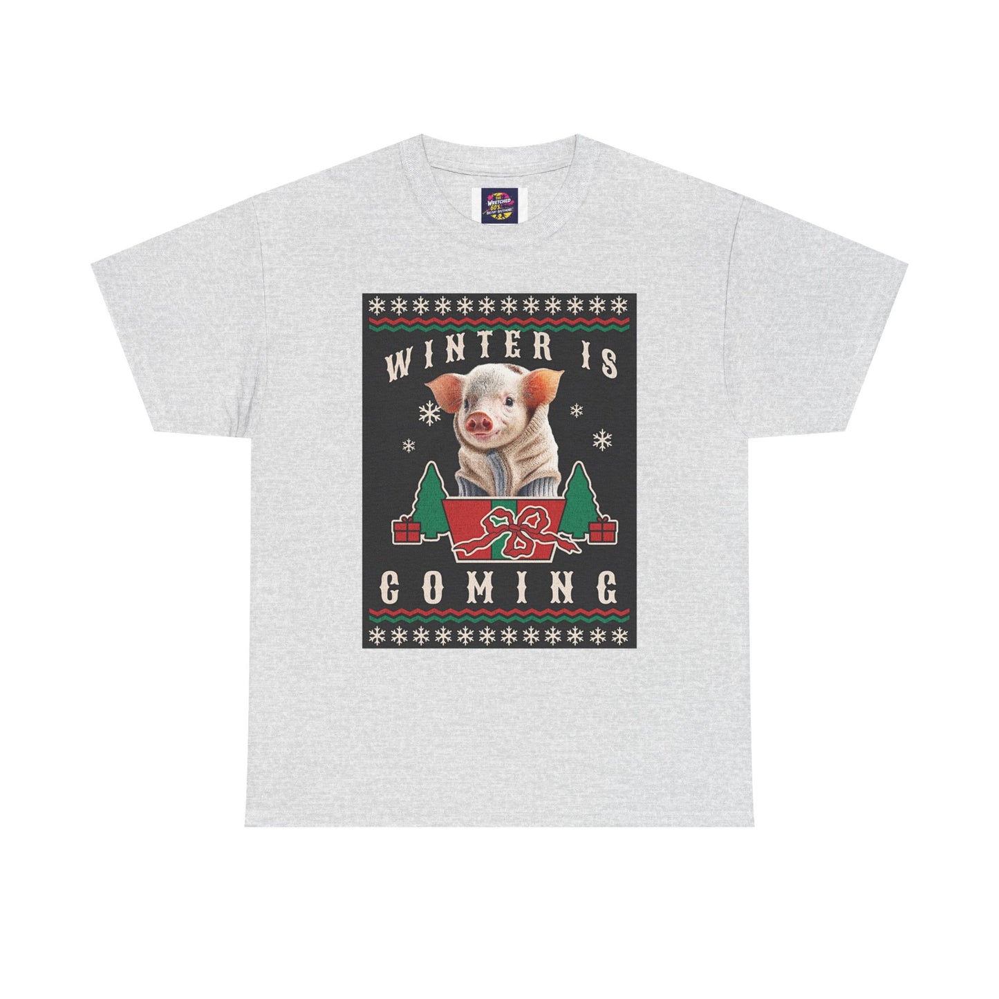 Winter is Coming Baby Piglet Unisex Heavy Cotton Tee, Pandas, Conservation T-Shirt