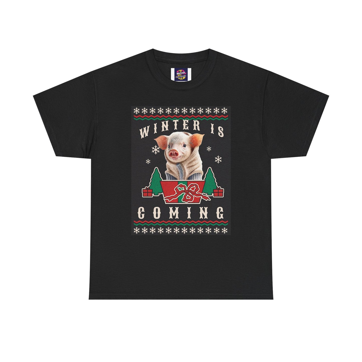 Winter is Coming Baby Piglet Unisex Heavy Cotton Tee, Pandas, Conservation T-Shirt
