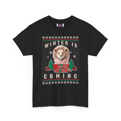 Winter is Coming Baby Lion Cub Unisex Heavy Cotton Tee, Pandas, Conservation T-Shirt