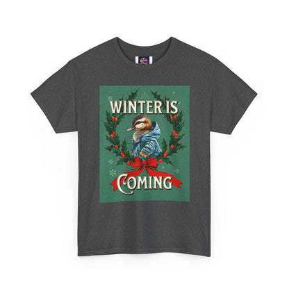 Winter is Coming Baby Duck Unisex Heavy Cotton Tee, Pandas, Conservation T-Shirt