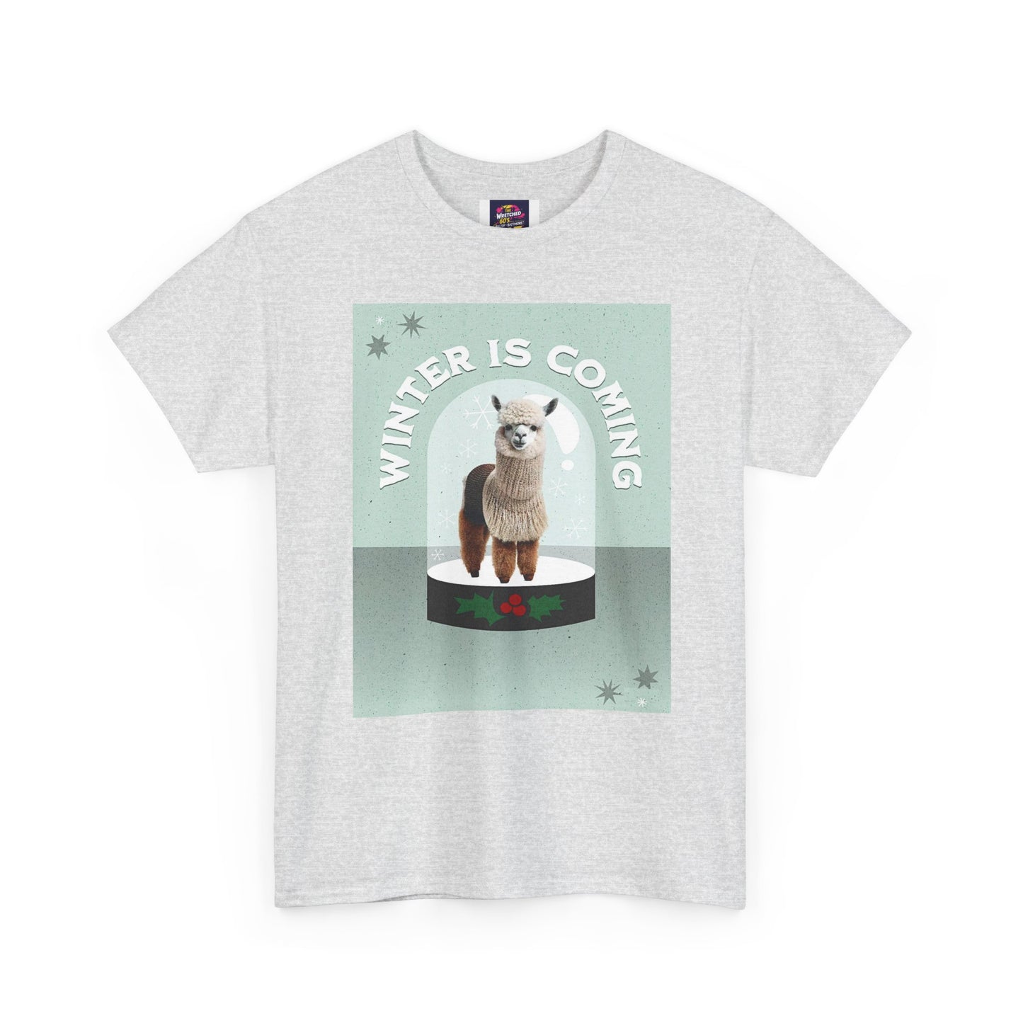 Winter is Coming Llama Unisex Heavy Cotton Tee, Conservation T-Shirt