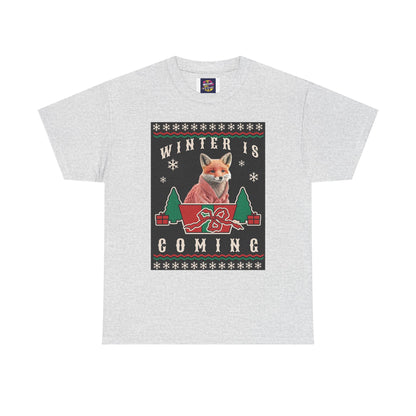 Winter is Coming Baby Fox Unisex Heavy Cotton Tee, Pandas, Conservation T-Shirt