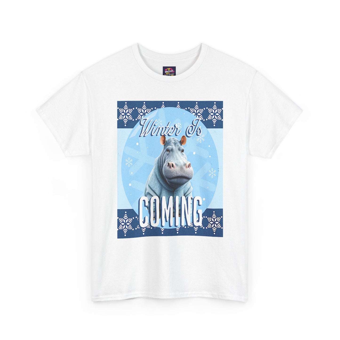 Winter is Coming Hippo Unisex Heavy Cotton Tee, Pandas, Conservation T-Shirt