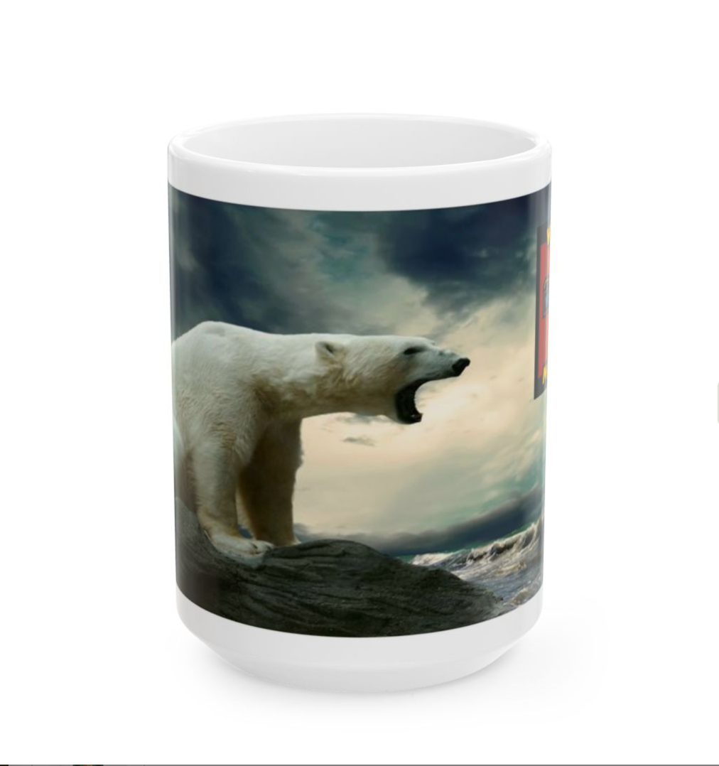 Polar Bear Conservation Mug, Arctic Environmental Conservation Coffee Mug