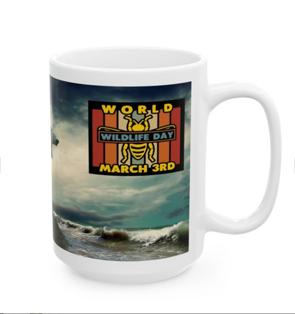 Polar Bear Conservation Mug, Arctic Environmental Conservation Coffee Mug