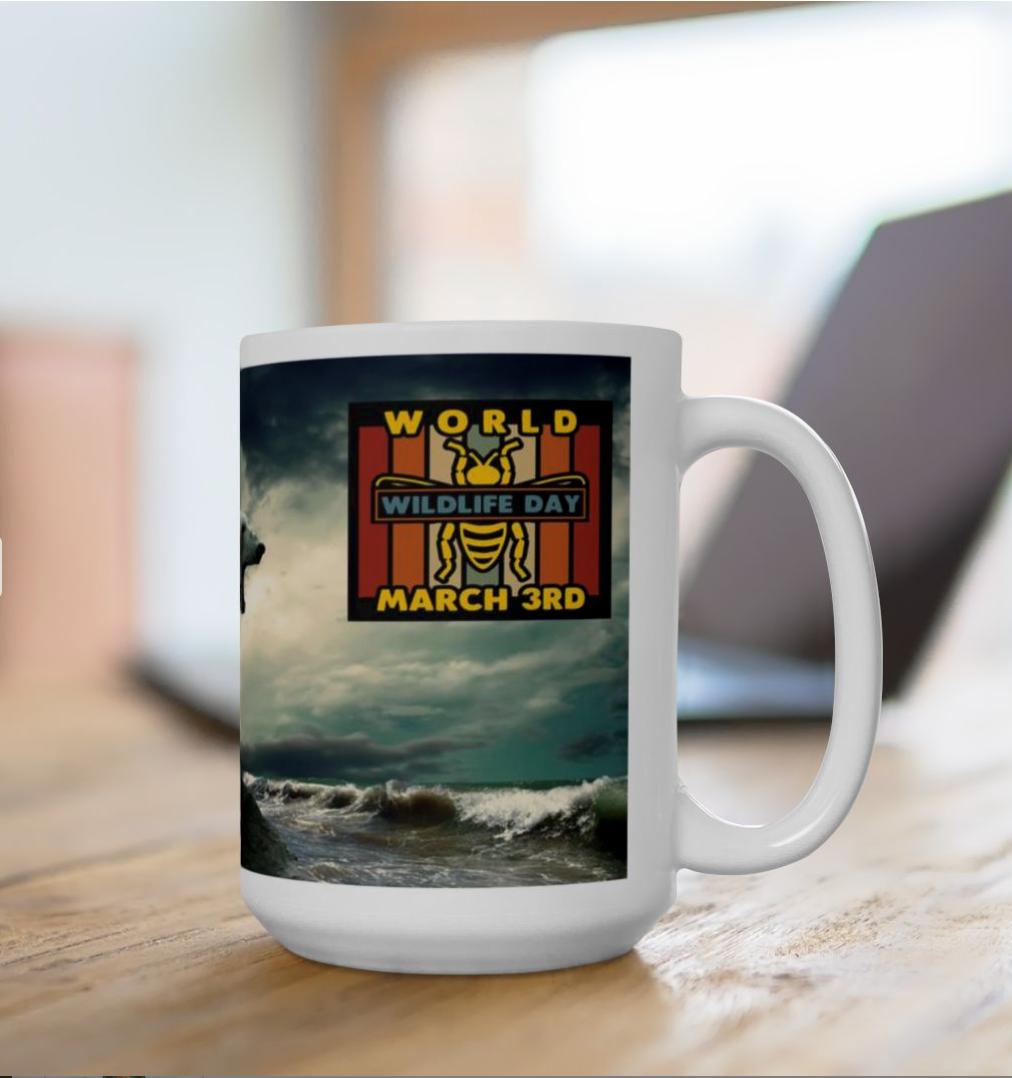 Polar Bear Conservation Mug, Arctic Environmental Conservation Coffee Mug